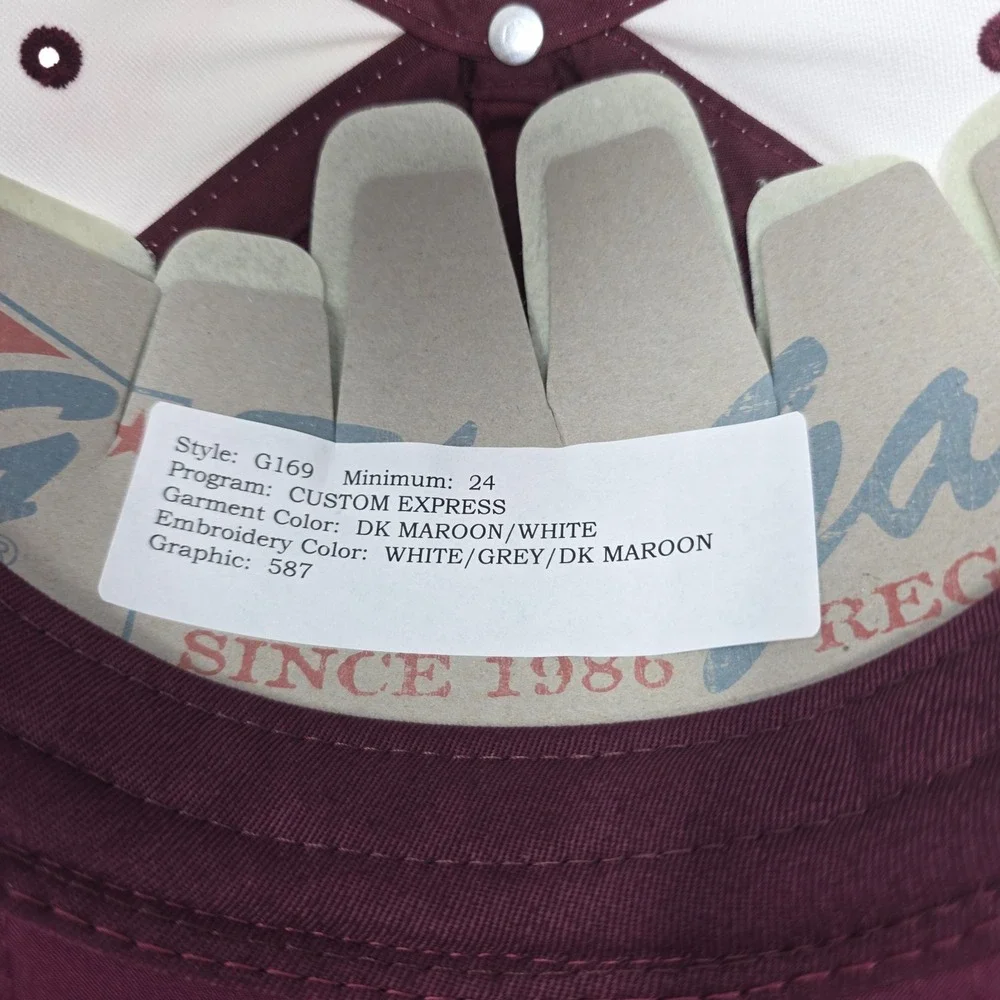 The Game Mississippi State Bulldogs Women OS Maroon White Baseball Cap Hat NWT